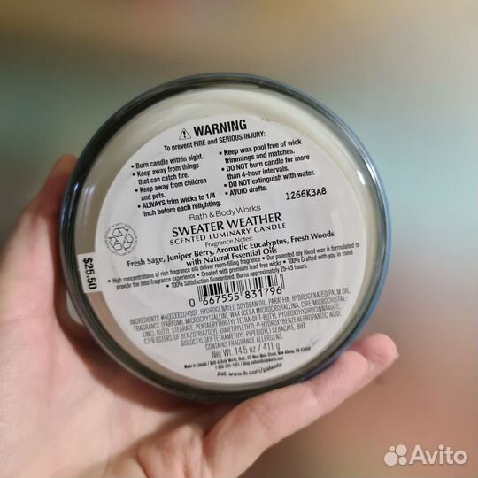 Свеча Bath and Body Works. Sweater Weather
