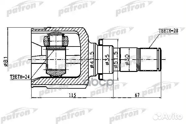 Шрус GG2822620 PCV1747 patron