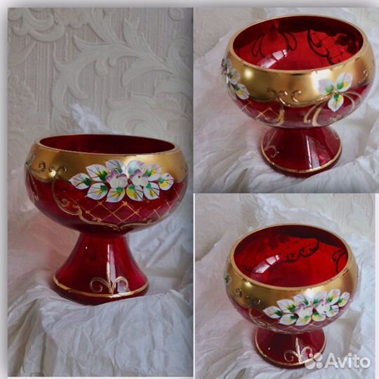 Ваза для фруктов и конфет Богемия