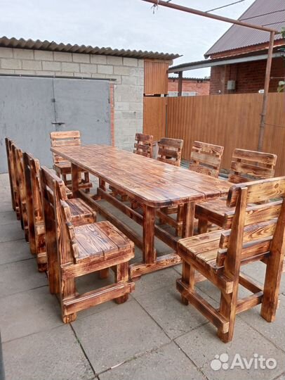 Стол и стулья из массива сосны