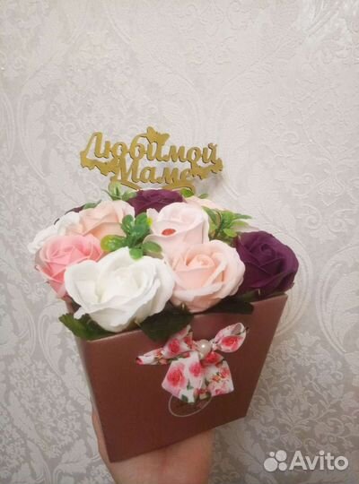 Мыльные цветы, роза, букеты, цветы из мыла