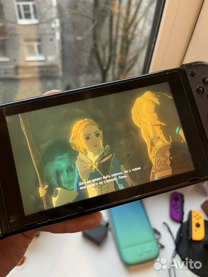 Nintendo switch rev 1 прошитая+SD card 128GB