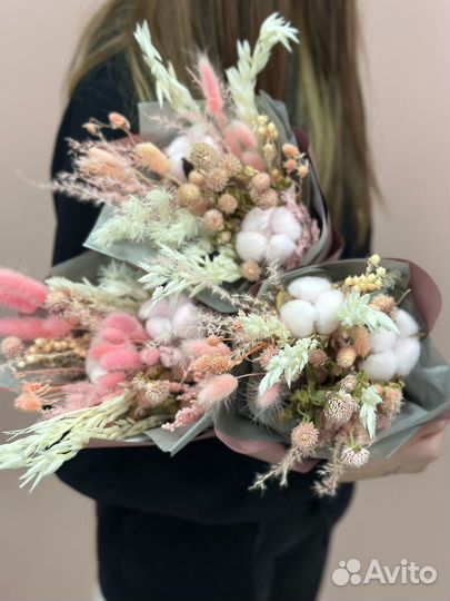 Букеты из сухоцветов, цветы
