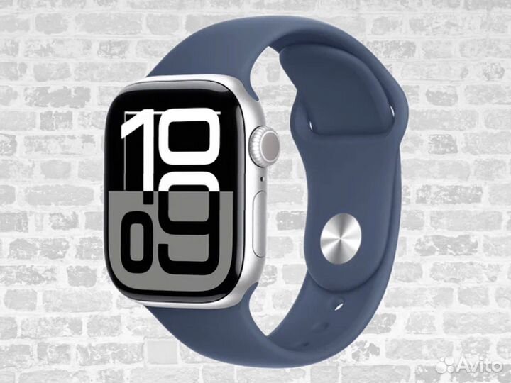 Apple watch S10 42 mm Silver Denim