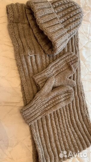 Комплект шапка снуд и варежки