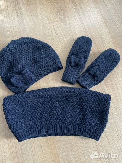 Комплект Hm шапка, снуд и варежки