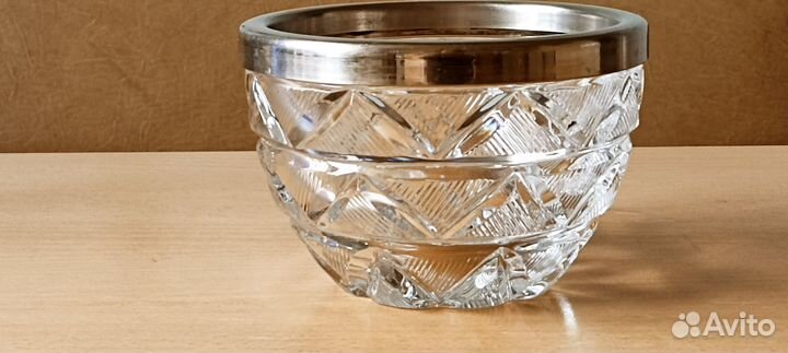 Салатница / Конфетница. Хрусталь. Металл. СССР