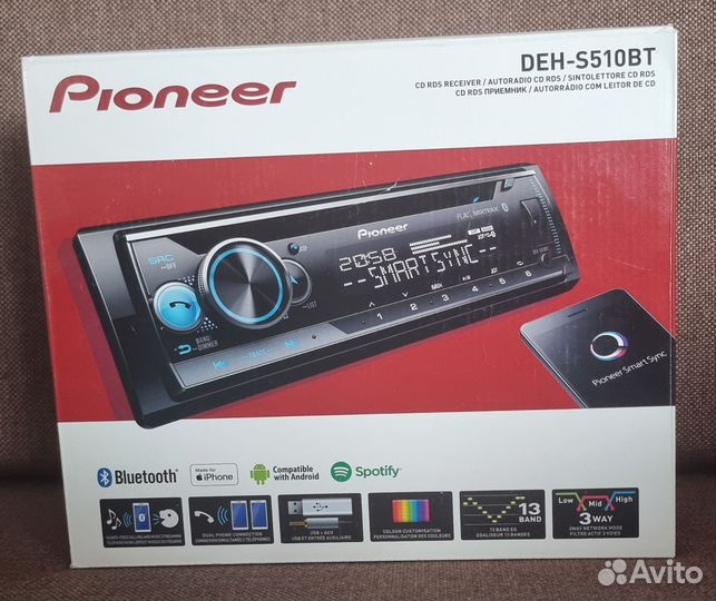 Автомагнитола pioneer с bluetooth