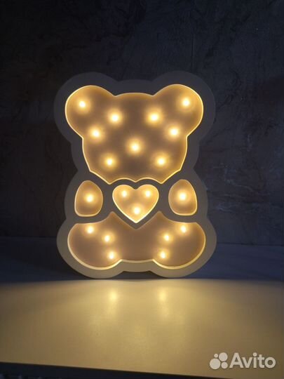 Светильник мишка 29 см