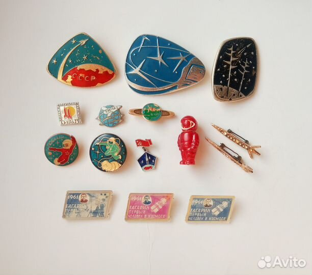 Значки СССР Ракета Космос Гагарин