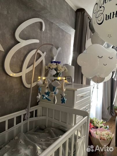 Мобиль на кроватку из фетра