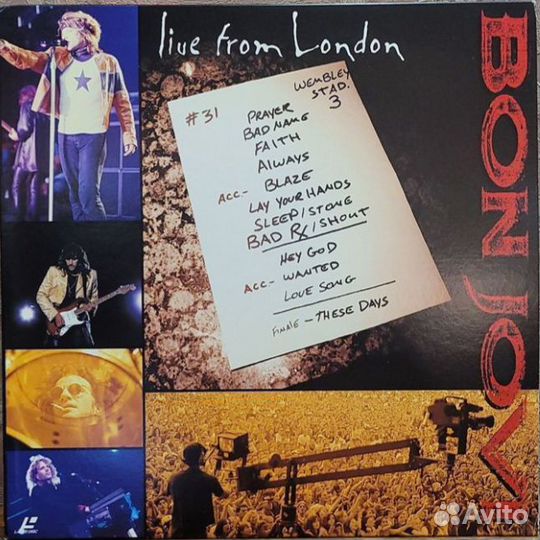 Laserdisc LD Bon Jovi Live From London