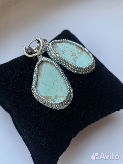 Серьги из бирюзы