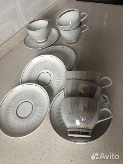 Кофейный сервиз тонкий фарфор