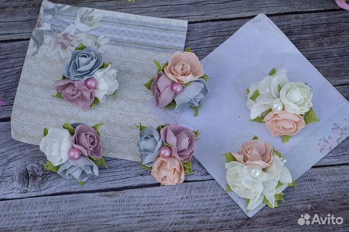 Резинки для волос с цветами