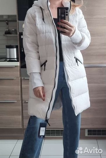 Пуховик Reebok оригинал пух перо зимний белый