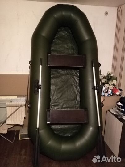 Лодка пвх бу 2х местная Фрегат, есть жесткий пол