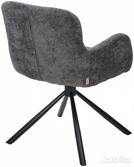Стул Luis шенил серый, поворотно-возвратный механизм 180 градусов