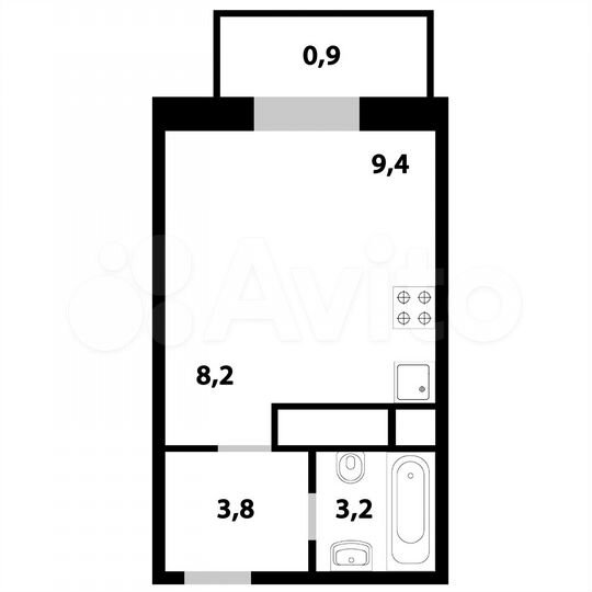 2-к. квартира, 48,2 м², 9/19 эт.