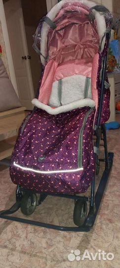 Детские санки коляска ника