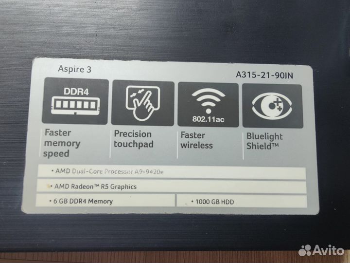 Ноутбук acer aspire 3 a315