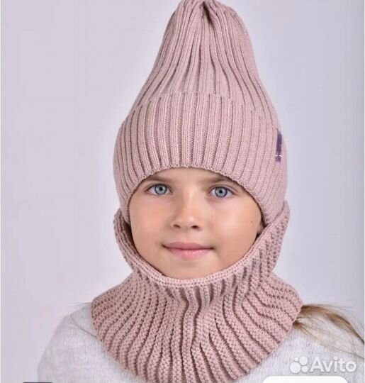 Комплект шапка и снуд