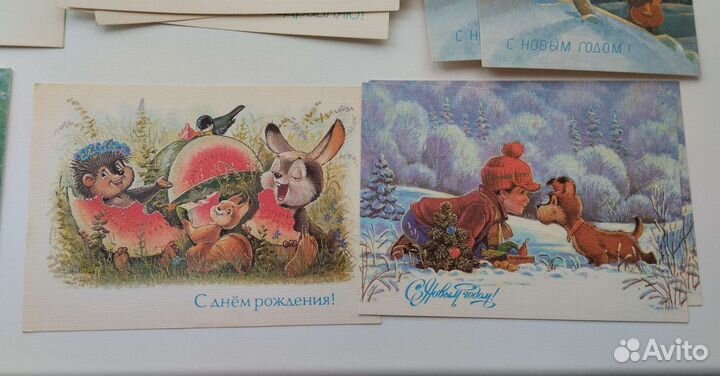 Открытки СССР В. Зарубина, 1970-1990-ых гг