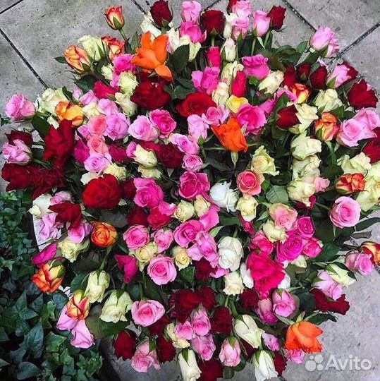 Цветы розы букет
