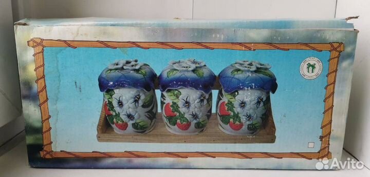 Баночки для сыпучих продуктов на подставке