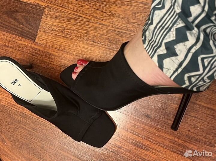 Мюли на каблуке Zara 40