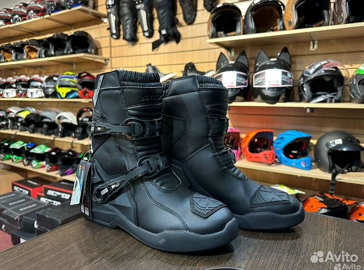 Мото боты высокие с защитой для мото