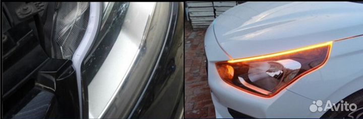 Дневные ходовые огни бегающие Led New