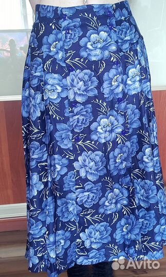 Юбка длинная с цветами