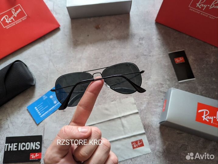 Очки Ray-Ban Aviator 3026 Чёрные + доставка