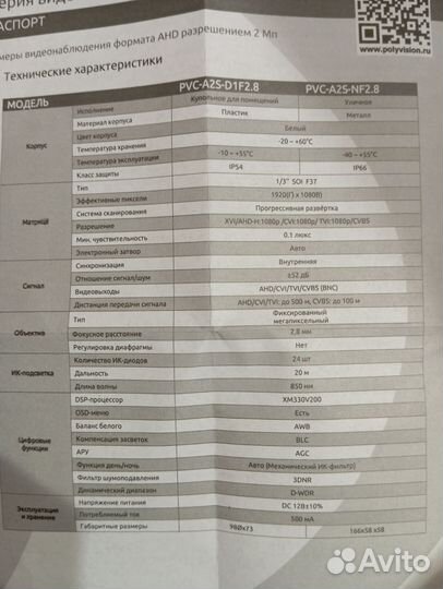 Уличная Видеокамера PVC-A2S Polyision
