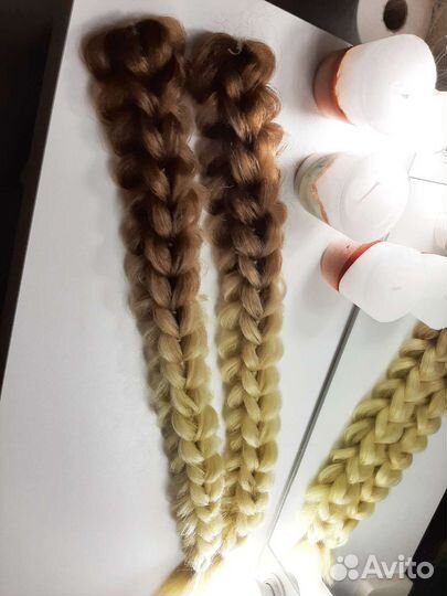 Готовые косички афрокосы заколки резинки 3д
