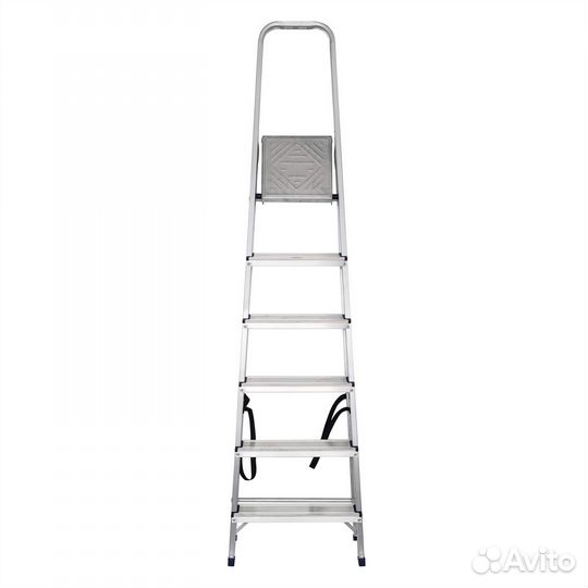 Стремянка усиленная, 6 ступеней, алюминиевая, Росс