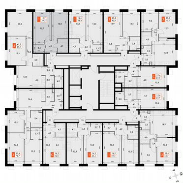 1-к. квартира, 39,6 м², 19/24 эт.