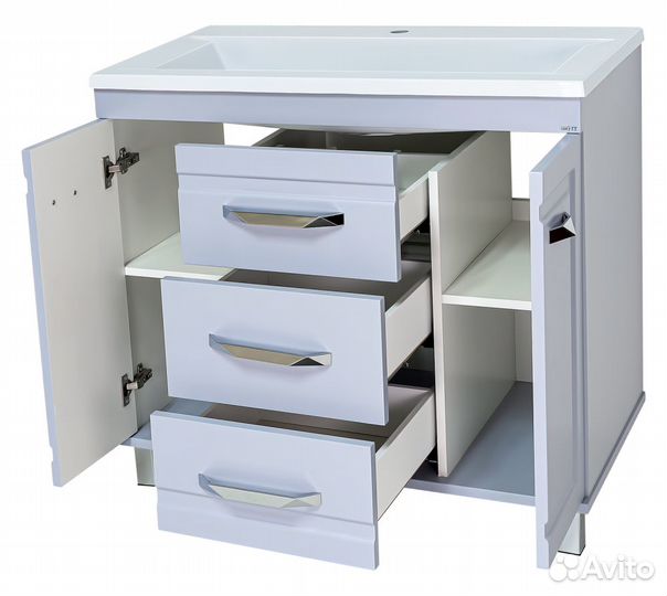 Тумба под раковину Misty п-тер01090-01503я Серая