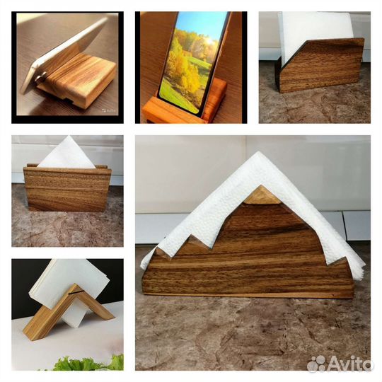 Салфетница из дерева (орех)