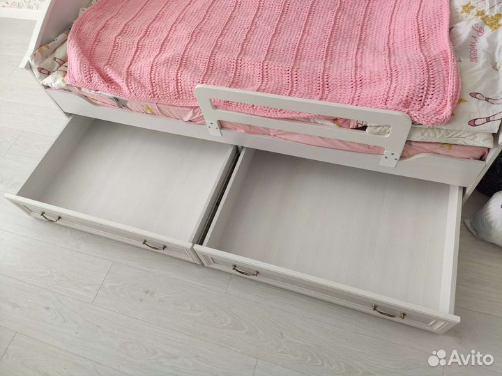 Детская кровать Классика с двумя ящиками