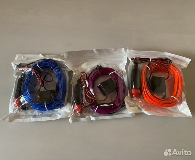 Гибкий/холодный неон для автомобиля 5м