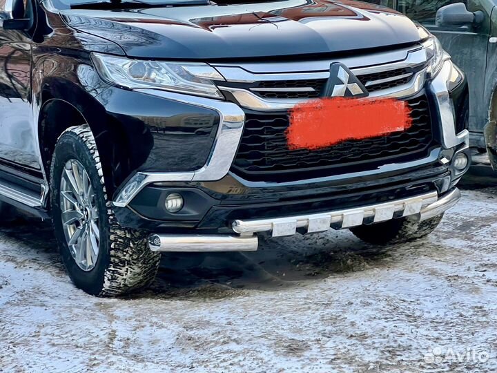 Защита бампера Mitsubishi Pajero Sport 3 2015-2019