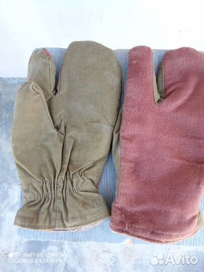 Солдатские перчатки двупалые СССР