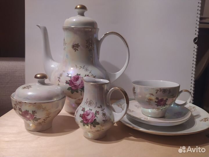 Сервиз чайный, кофейный роза гдр