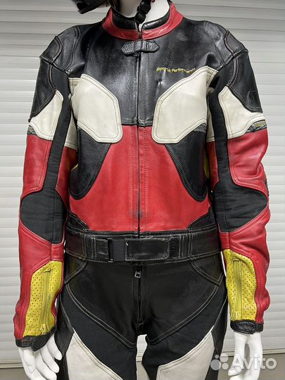Кожаный мотокостюм комбинезон