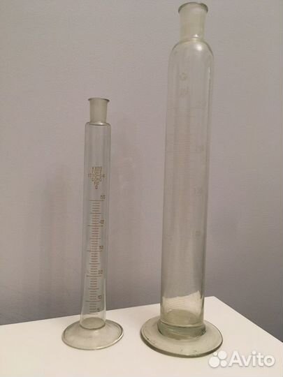 Цилиндры мерные стеклянные ретро