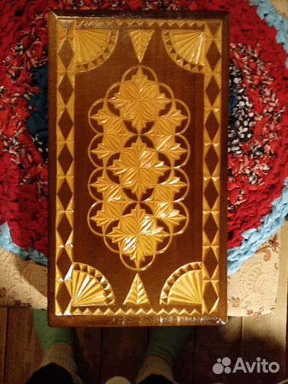 Шашки нарды ручной работы размер 37х21