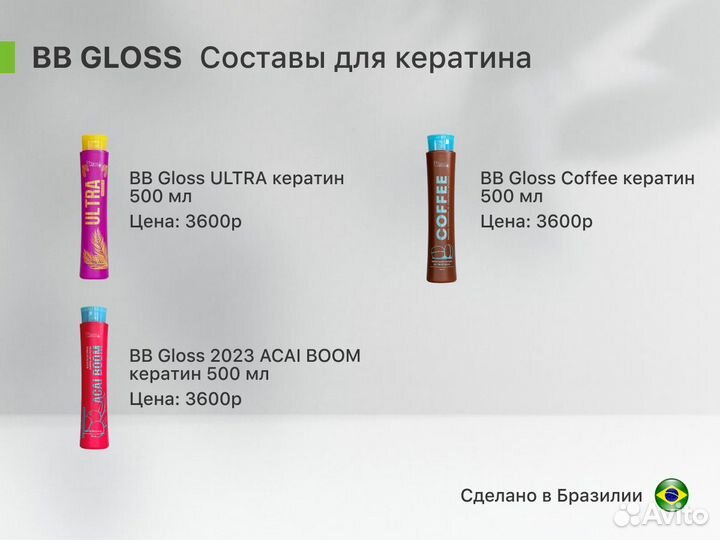 BB gloss Кератин / Ботокс для волос