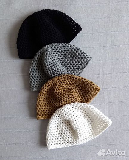 Вязаная шапочка сетка, отправка почтой